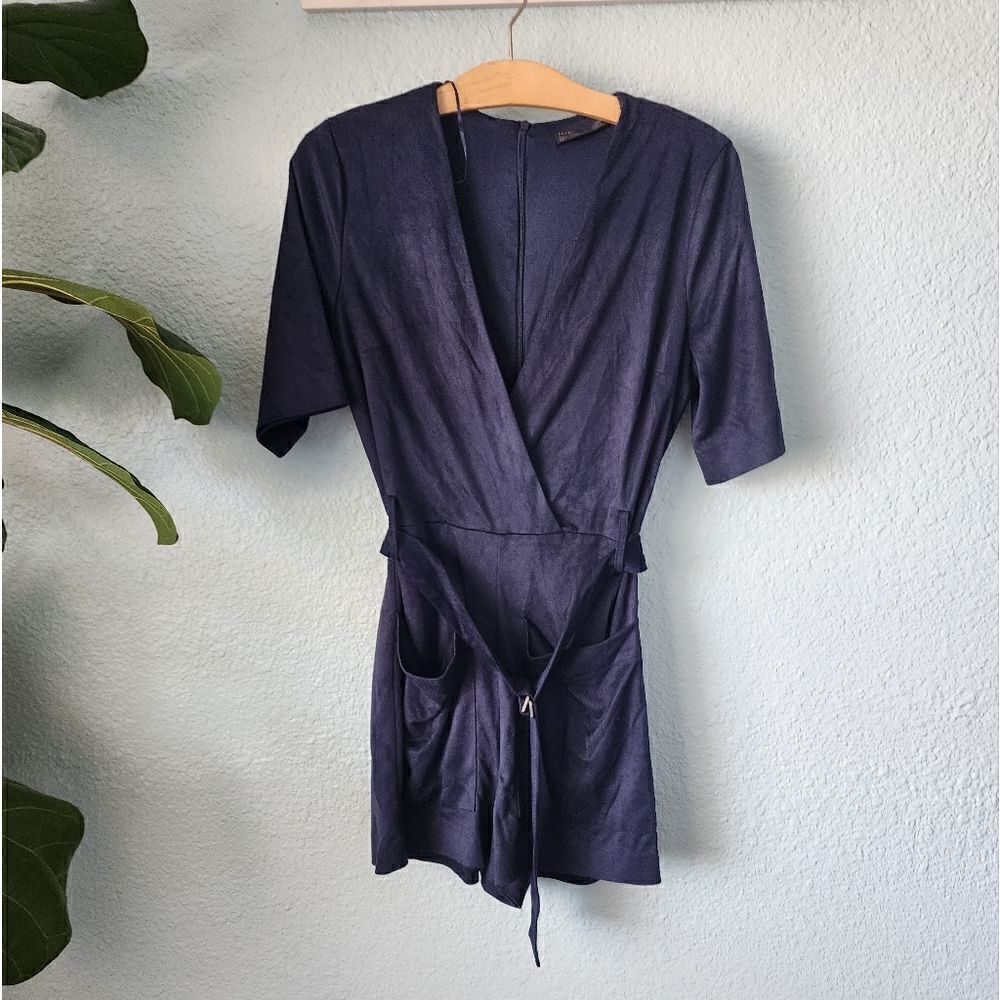 Zara front pockets belted romper - Picture 2 of 16